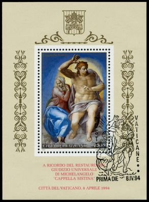 Vatikan Block 14 zentrisch gestempelt S00617A
