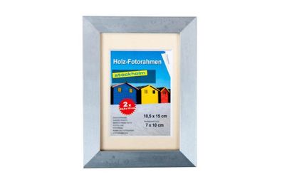 2er Pack Holz-Fotorahmen 10,5x15cm, versch. Farben