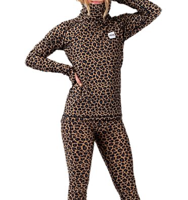 EIVY Women Funktionslongsleeve Icecold Gaiter leopard - Größe: XXS