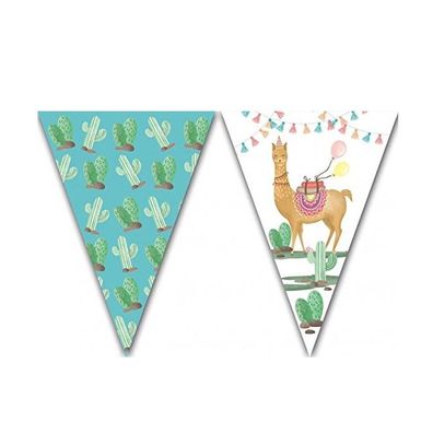 Lama Party Wimpelkette Flaggen Banner Kindergeburtstag Gartenparty 120 x 180 cm