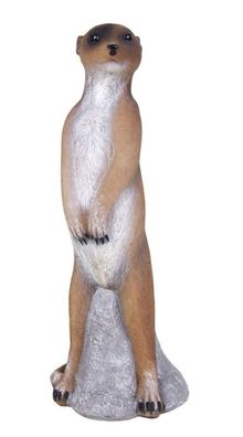 Erdmännchen 30cm stehend Dekofigur Tierfigur Surikat Gartenfigur Gartendeko