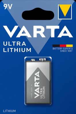 Varta Ultra Lithium 9V E-Block E Block 6FR61 Transistor 6122 1er Blister