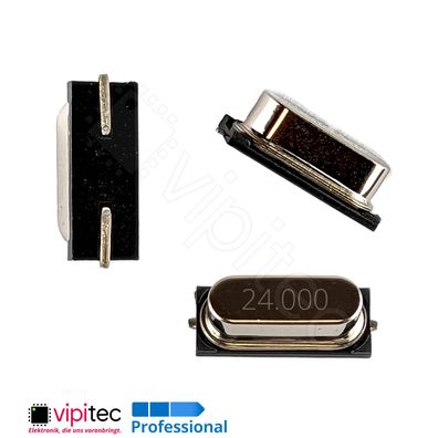 24 MHz HC-49SMD Schwingquarz SMD Uhr Quarz Resonator Taktgeber Kristall HC49SMD