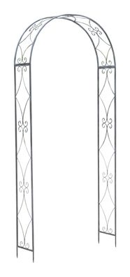 Rosenbogen vintage grau Torbogen Gartenbogen Spalier Rankhilfe Rankgitter
