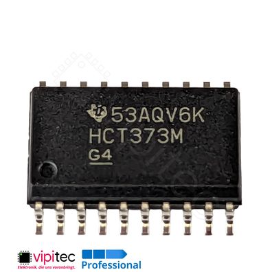 74HCT373 D-Flip-Flop, 8-fach, Tri-State | SMD SO-20 5V TTL 125°C