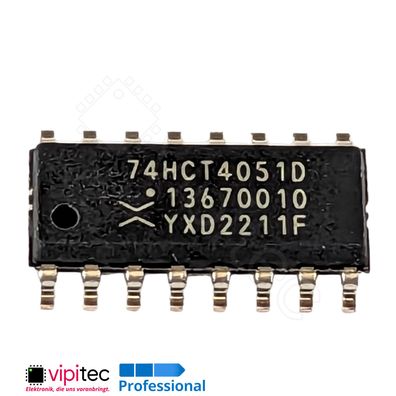 74HCT4051 8-Kanal Multiplexer, Demultiplexer | SMD SO-16 5V TTL 125°C