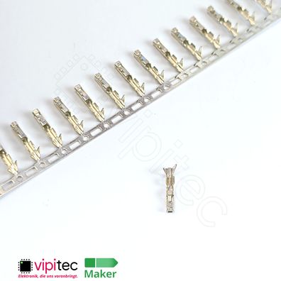 Crimpkontakt 2.54mm Weiblich Dupont Buchse Stift Female 10mm Terminal Connector