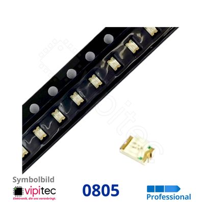 0805 SMD-LED grün klar 2,6..3,6V 525nm 300..600mcd 120° Leuchtdiode Licht