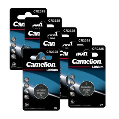 6x Camelion CR 2325 3V Lithium Batterie 2325 Knopfzelle 190mAh ø23x2,5mm