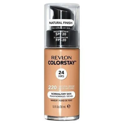Revlon ColorStay SPF20 Foundation für normale und trockene Haut, Farbton 220 Nat