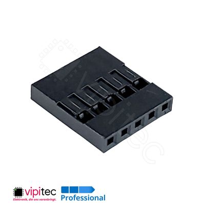 1x5 Gehäuse | 5-polig für Crimpkontakt Dupont Connector Housing Jumper Stecker
