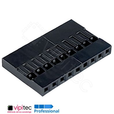 1x9 Gehäuse | 9-polig für Crimpkontakt Dupont Connector Housing Jumper Stecker