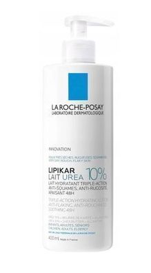 La Roche-Posay Lipikar Urea 10% Feuchtigkeitsmilch fuer den Koerper, 400 ml