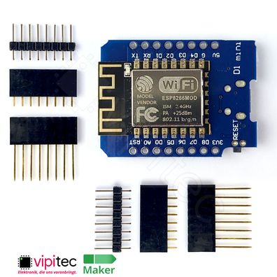 D1 Mini ESP8266 Board | Micro-USB USB-C | Arduino kompatibel WLAN Modul