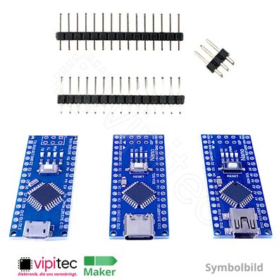 Nano 3.0 Board für Arduino | USB-C Micro-USB Mini-USB CH340 ATmega328 v3.0 Modul