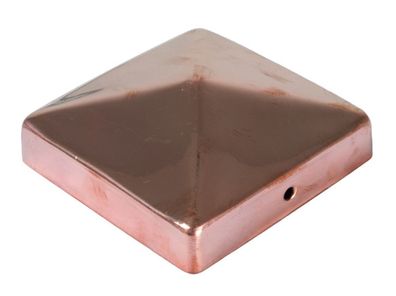 Kupfer Pfostenkappe Pyramide 91x91mm Zaunkappe Zierkappe Pfahl Holzzaun Kappe