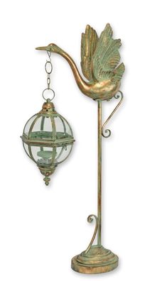 Windlicht Laterne Schwan Replikat Retro Design Dekoration
