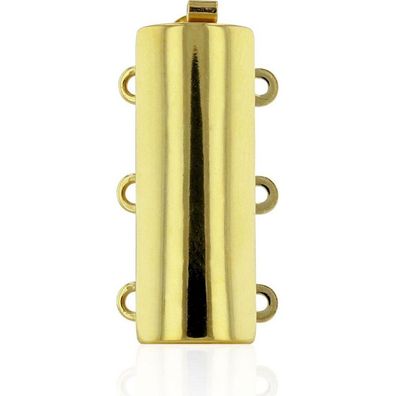 Luna-Pearls 3-reihig Mehrreihige Schließe 925 Silber verg. - HS1273