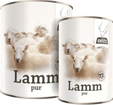Dose Lamm pur für den Hund 72% Fleischanteil