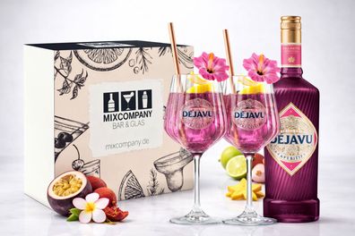 Aperitif Déjà-Vu Aloha Aperitif Geschenkset 0,7L + 2 Gläser in Geschenkbox – 15