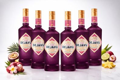 Aperitif Déjà-Vu Aloha Aperitif 6 x 0,7L – 15% Vol. mit Hibiskus, Limette & Gua