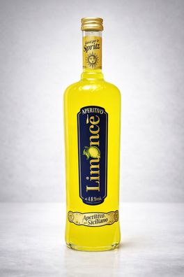 Limoncè Aperitivo 0,7L – Italienischer Zitronen-Aperitif aus Sizilien, 14,8% Vo