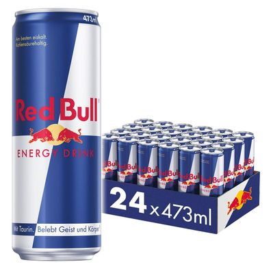 Red Bull Energy Drink – 24×473 ml XXL Dosen – Original Tray – Mit Taurin & Koff