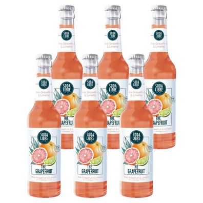 Soda Libre The Grapefruit - 6er-Set Pink Grapefruit & Limette - 6 x 0,33l Erfri