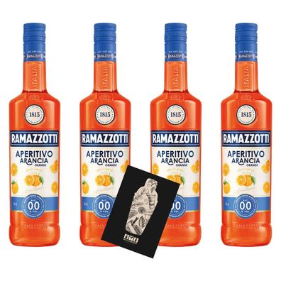 Ramazzotti Aperitivo Arancia 0,0% 4er-Set - 4 x Alkoholfreier Orangen Aperitif
