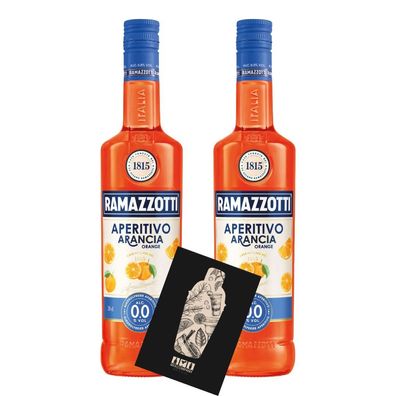Ramazzotti Aperitivo Arancia 0,0% 2er-Set - 2 x Alkoholfreier Orangen Aperitif