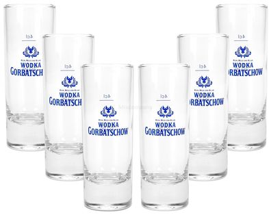 Wodka Gorbatschow Vodka Shotglas Glas Gläser Set - 4x Shotgläser 2/4cl geeicht