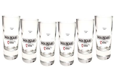 Molinari Extra Shot Gläser 2/4cl geeicht - 6er Set