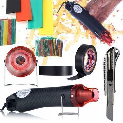 Rosfix Set Heißluftgebläse 300W + Messer + Isolierband + Schrumpfschläuche