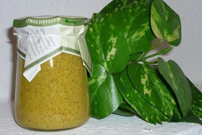 Bio Senf mit grünem Urwaldpfeffer 160ml im Glas