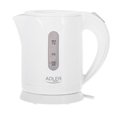 Adler AD 1371 Wasserkocher 0,8 L - 850 W, 360° drehbar - Weiß