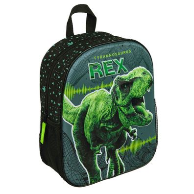 Jurassic World 3D Kinder Rucksack – Schultasche mit großem Hauptfach und Reißversc