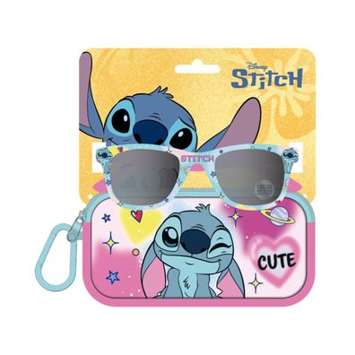 Disney Stitch Kinder Sonnenbrille mit Etui und Aufbewahrungshülle für Alltag und