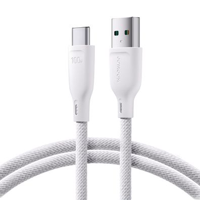 Joyroom Multi-Color Series S-A34 USB-A/USB-C 100W Kabel 1 m – Weiß