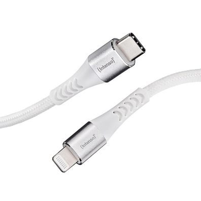 Intenso USB-C Kabel kompatibel mit iPhone 27 W Schnellladen 1,5 m Weiß