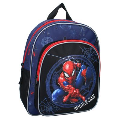 Spider-Man Kinderrucksack Blau – Schulranzen mit 2 Fächern & verstellbaren Gurten
