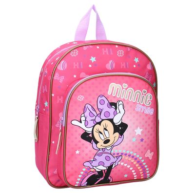 Disney Minnie Mouse Rucksack Rosa – Kinder Schulrucksack mit Seitentaschen