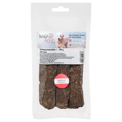 Wild & Fein Hundesnack Rehfleischstreifen, 100 g