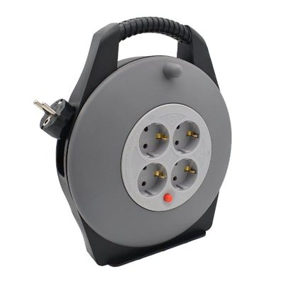 B-Tech Outdoor Kabeltrommel 10m – Robuste Kabelrolle mit Schuko-Stecker & Thermosc