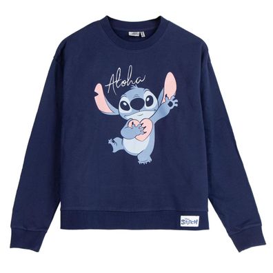 Disney Stitch Sweatshirt Erwachsene 100 % Baumwolle angeraut bequem