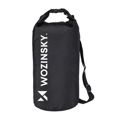 Wozinsky WWK-10 Wasserdichter Packsack 10 l für SUP Kajak Outdoor kompakt Schwarz