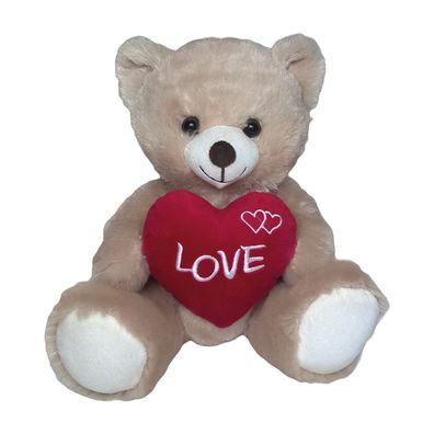 Teddybär Kuscheltier mit Herz 25 cm Plüschtier Geschenk Liebe Valentinstag