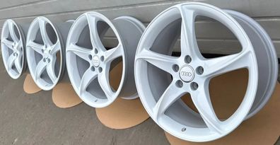 4x Original Audi TT TTS 8J 19 Zoll S Line Alufelgen 8J0071499 9JX19 ET52 WEISS NEU