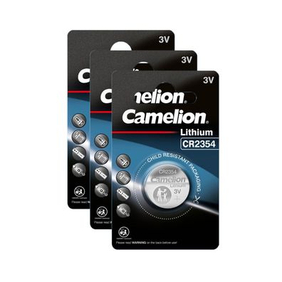 3x Camelion CR 2354 3V Lithium Batterie 2354 Knopfzelle 190mAh CR2354 NEU