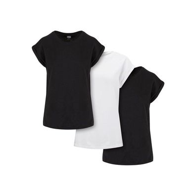 Urban Classics Damen T-Shirt Ladies Extended Shoulder Tee 3-Pack PP771A