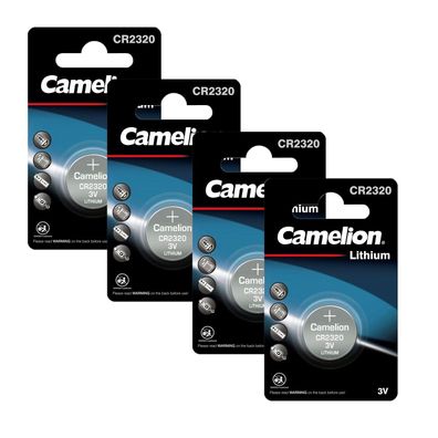 4x Camelion CR2320 CR 2320 Lithium Knopfzellen 3V 1er Blister